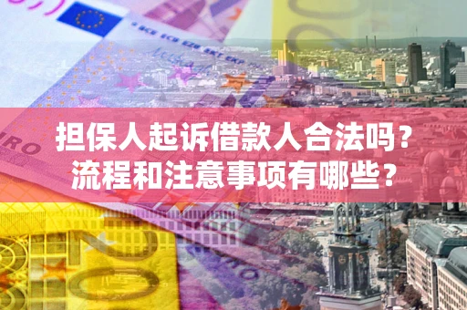 北京担保人起诉借款人合法吗？流程和注意事项有哪些？