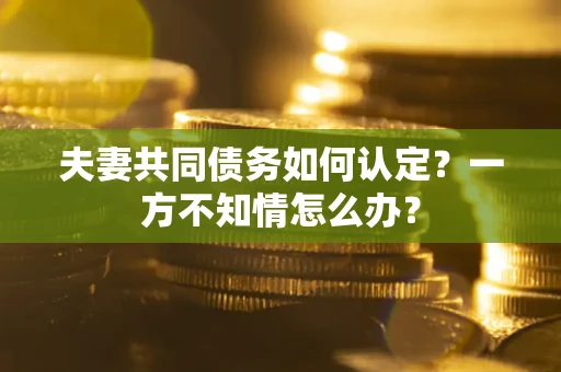 北京夫妻共同债务如何认定？一方不知情怎么办？