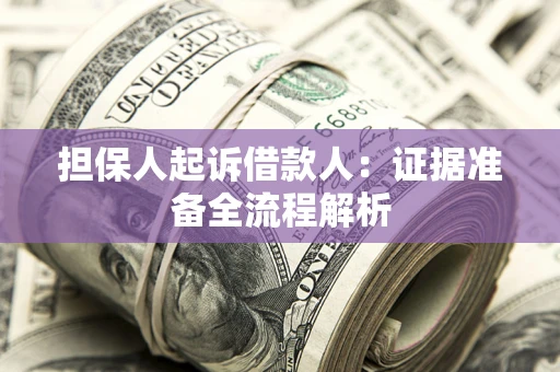 北京担保人起诉借款人：证据准备全流程解析