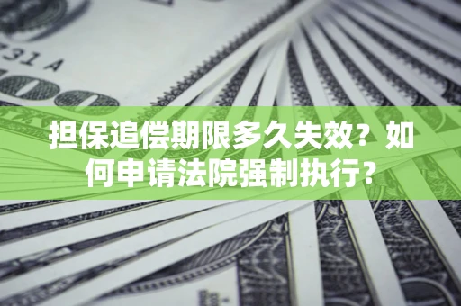 北京担保追偿期限多久失效？如何申请法院强制执行？