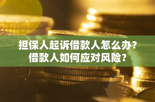 北京担保人起诉借款人怎么办？借款人如何应对风险？